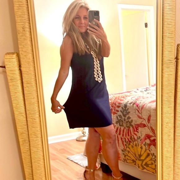 Lilly Pulitzer, Jane Shift Dress,Made in SRI LANKA,Lightweight,Blue,EUC,Size 4 - Picture 7 of 10